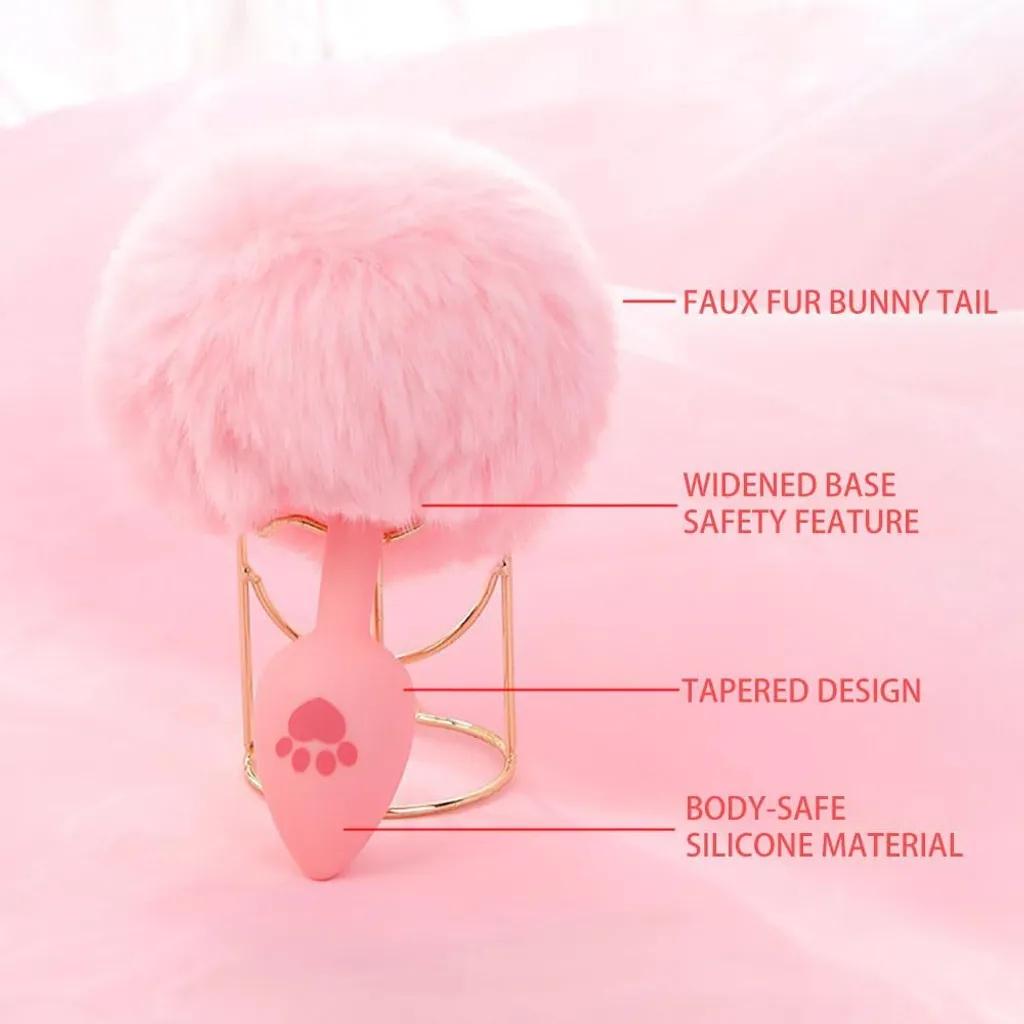 Đuôi Thỏ Cosplay Silicone Hồng Cute