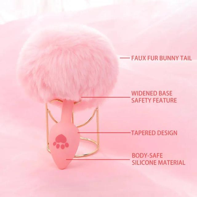 Đuôi Thỏ Cosplay Silicone Hồng Cute