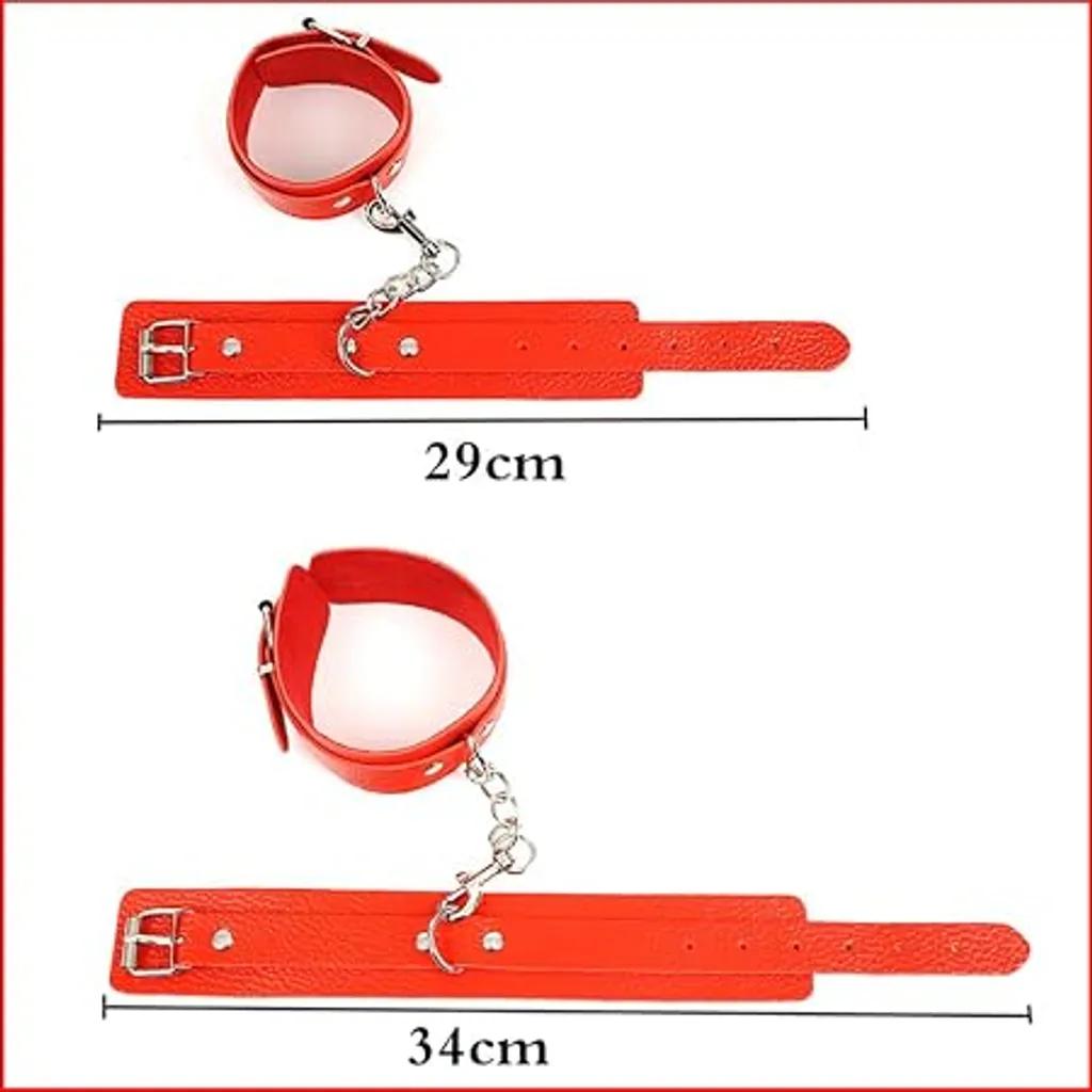 Bộ BDSM 8 Món Da PU Màu Đỏ