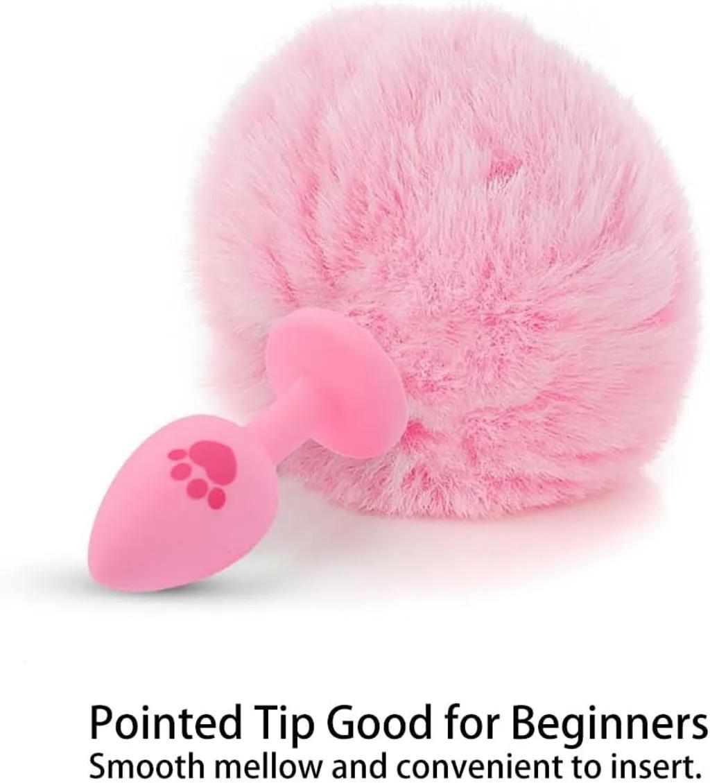 Đuôi Thỏ Cosplay Silicone Hồng Cute