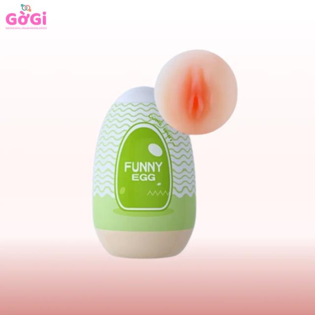 Âm đạo giả hình quả trứng Funny Xanh Lá Mini