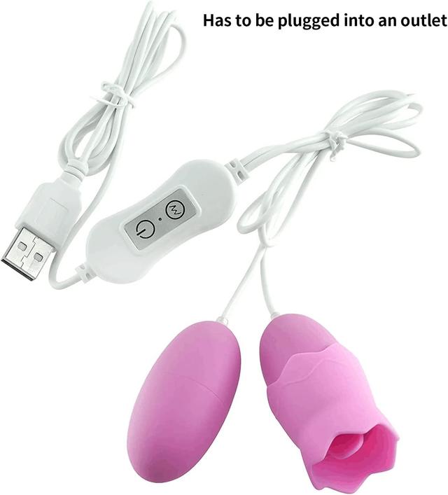 Trứng Rung Kép USB: Rung Lưỡi Âm Vật + Trứng Rung Đa Tần Số (Có Dây)