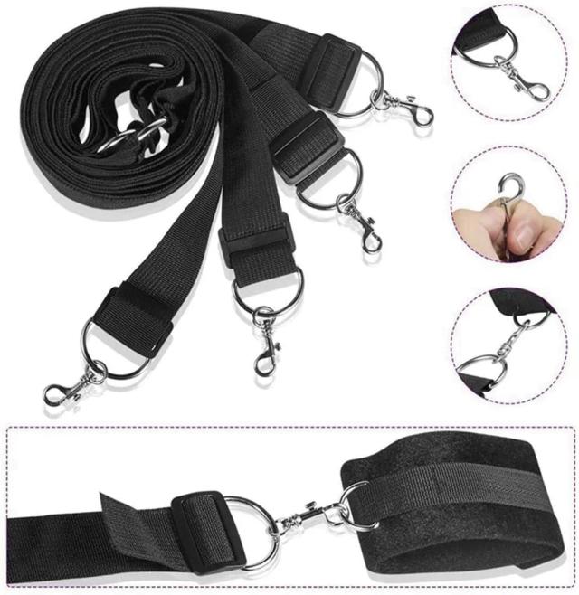Bộ trói cố định tay chân trên giường BDSM cho cặp đôi