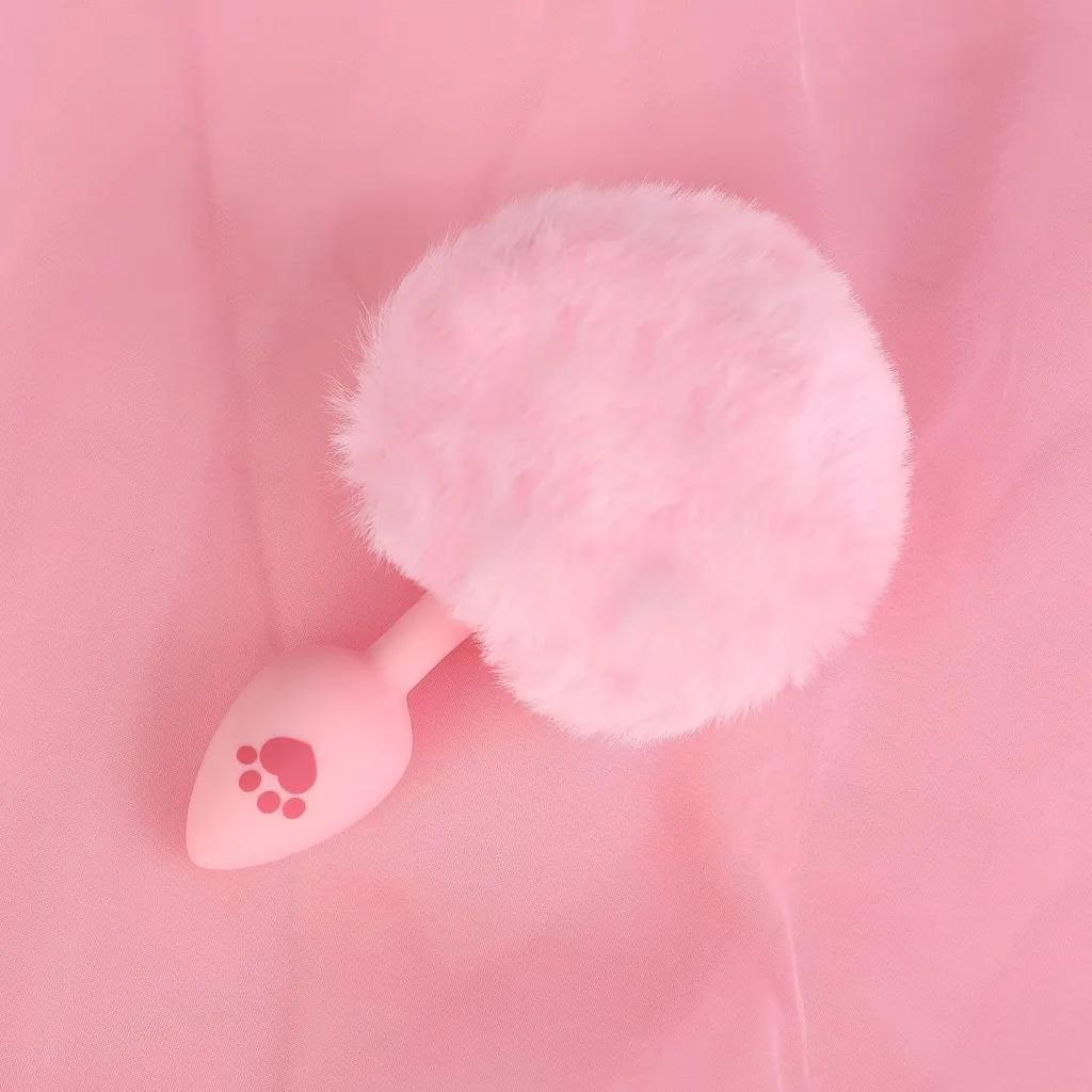 Đuôi Thỏ Cosplay Silicone Hồng Cute