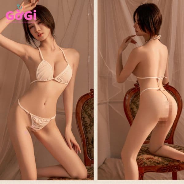 Bộ đồ lót nữ buộc dây sexy quyến rũ ( trắng, đen)