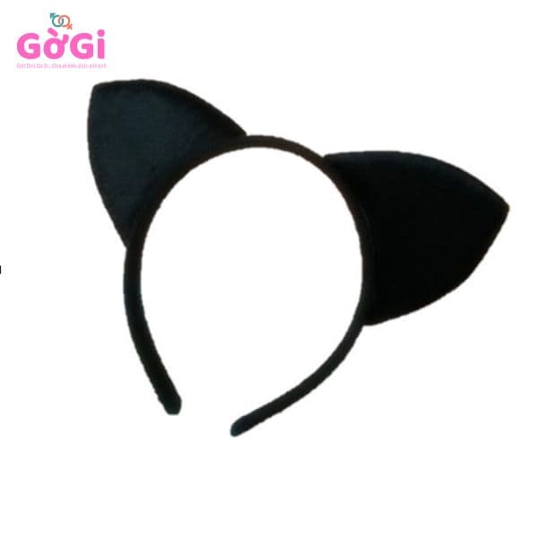 Cài tóc tay mèo màu đen lông nhung cosplay