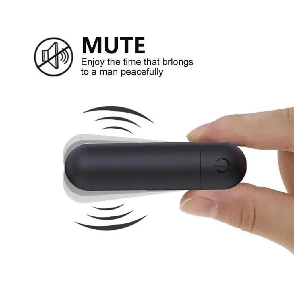 Trứng rung mini ngụy trang hình viên đạn màu đen