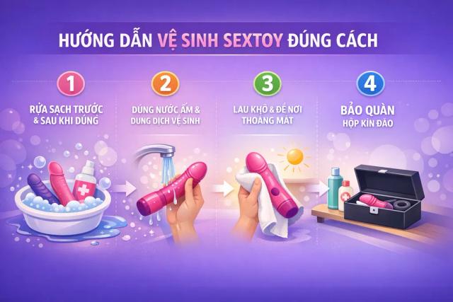 Hướng dẫn vệ sinh sextoy đúng cách – An toàn, sạch sẽ, dễ làm