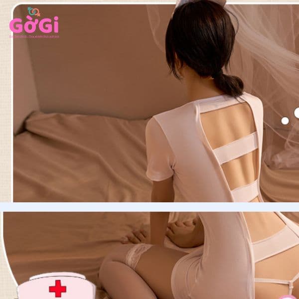 Bộ đồ cosplay y tá màu trắng