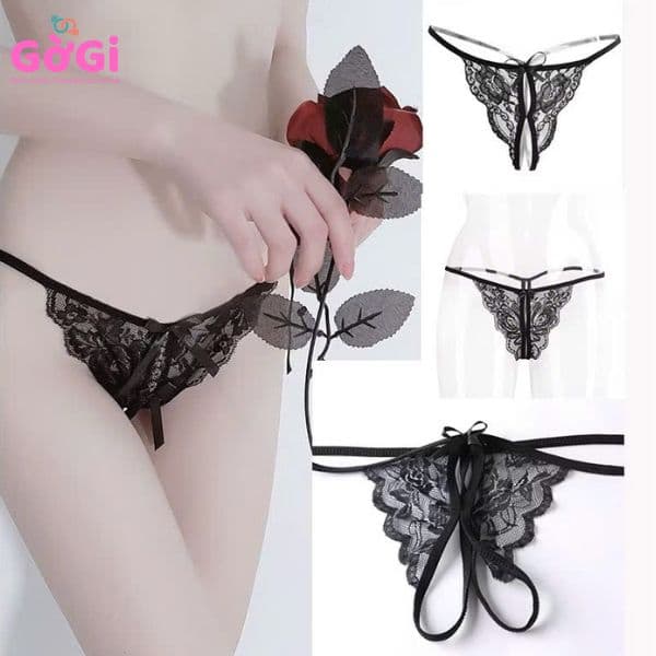 Quần lót lọt khe cánh bướm gợi cảm quyến rũ (Đen)