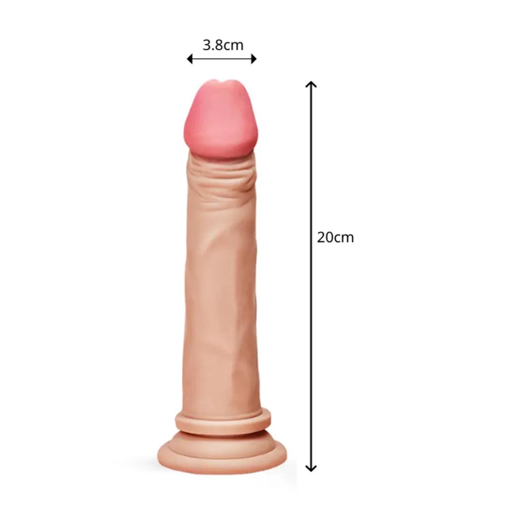 Dương vật giả dính tường Yeain Hồng 8.2"