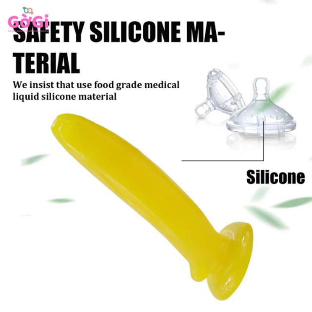 Dương Vật Giả Silicone Hình Chuối Có Đế Hút