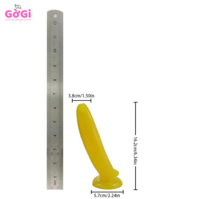Dương Vật Giả Silicone Hình Chuối Có Đế Hút
