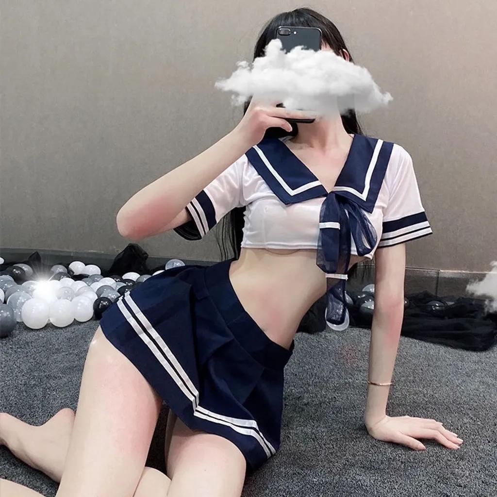 Đồ ngủ sexy cosplay học sinh Nhật Bản đáng yêu đồng phục nữ sinh amine gợi cảm dễ thương N762