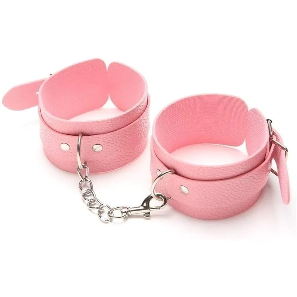 Bộ BDSM 8 Món Da PU Màu Hồng
