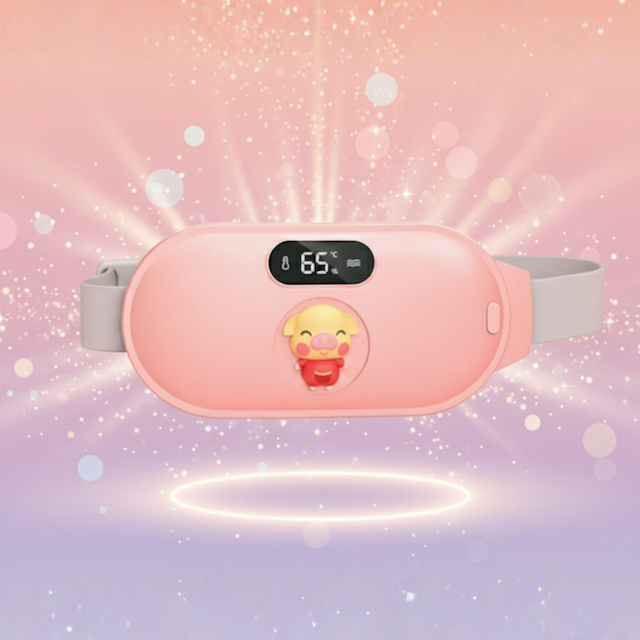 Máy massage bụng kinh cao cấp, massage bụng, sưởi ấm giảm đau bụng kinh hình con heo siêu dễ thương (không hộp quà)