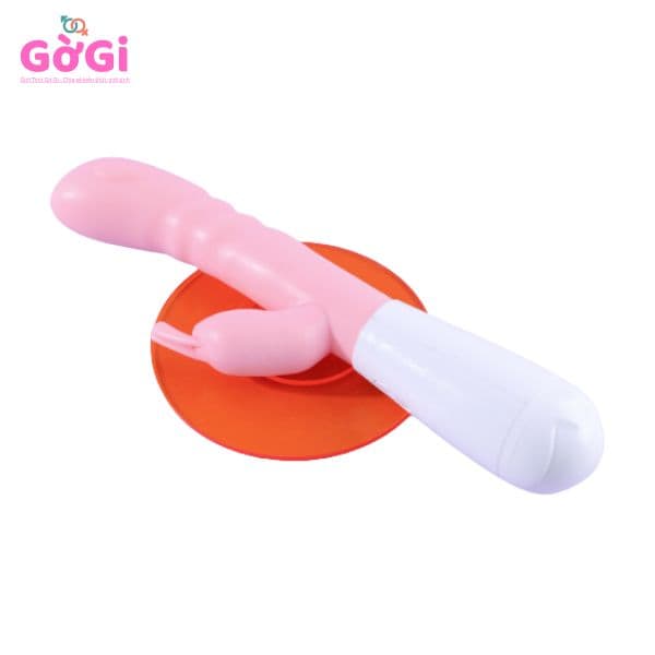Máy rung hai đầu dùng pin tai thỏ rung mạnh mát-xa, đồ chơi tình dục cho nữ
