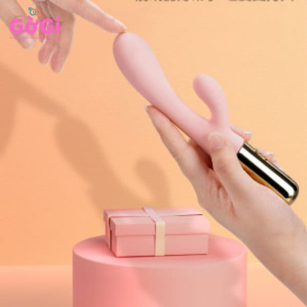 Đồ chơi rung sưởi ấm cơ thể, máy mát - xa rung hai đầu, tần số rung thay đổi, máy thủ dâm im lặng