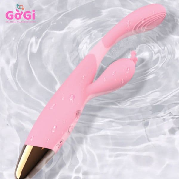 Máy rung sưởi ấm có thể sạc lại bằng USB, đầu kép, máy mát-xa rung mạnh 12 tần số