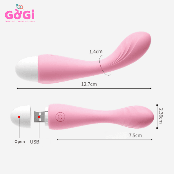 Máy Rung Mini Kín Đáo 10 Tần Số, Sạc USB Ẩn, Chống Nước Cho Nữ