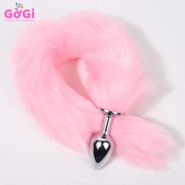 Nút bịt hậu môn đuôi cáo lông mềm – đồ chơi BDSM tạo hình thú vị