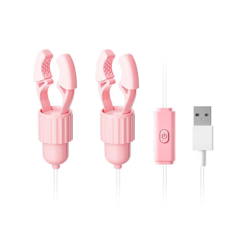 Kẹp Vú Rung Đôi 12 Chế Độ Có Dây Cắm USB