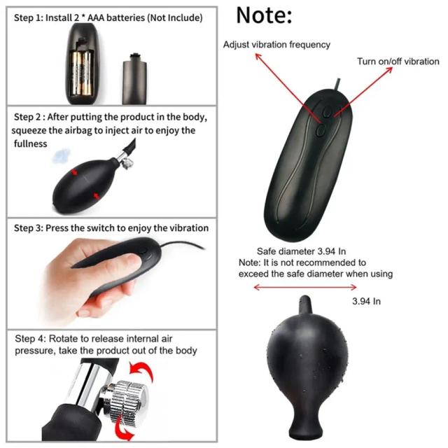 Plug Bơm Hơi Rung 10 Chế Độ