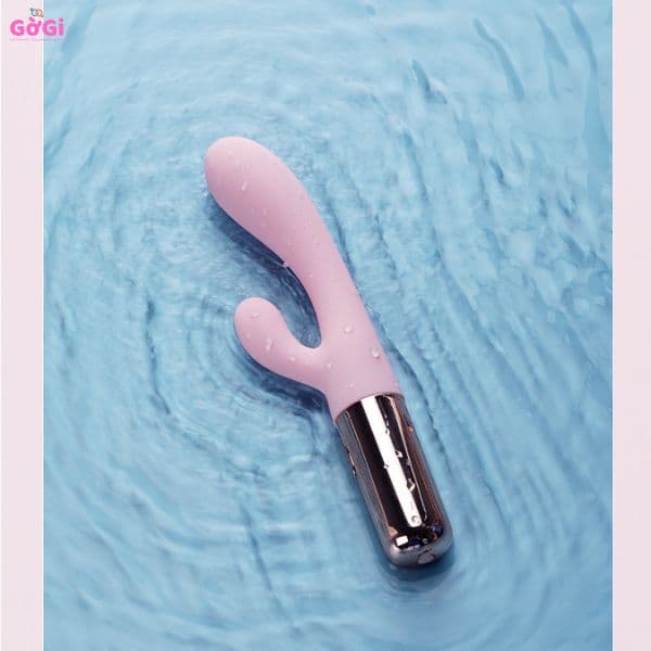 Đồ chơi rung sưởi ấm cơ thể, máy mát - xa rung hai đầu, tần số rung thay đổi, máy thủ dâm im lặng