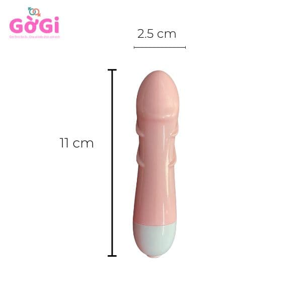 Máy rung Mini màu hồng có vân ren tinh tế, dễ mang đi và sử dụng