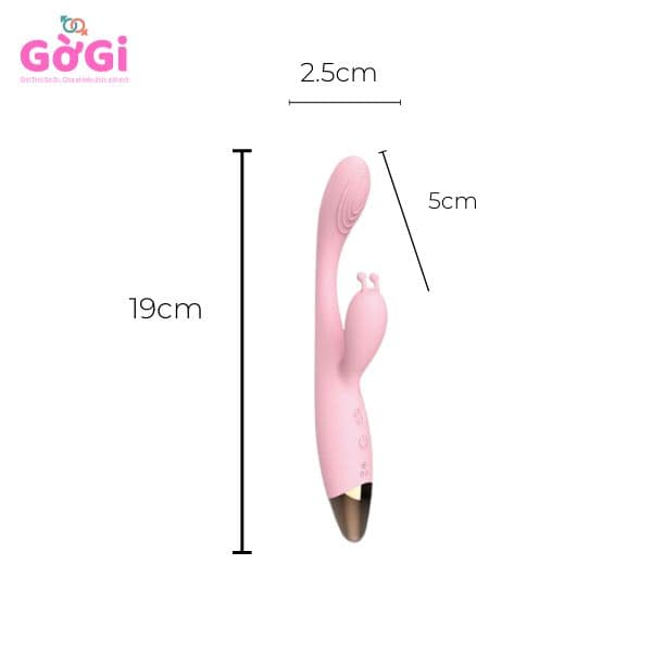 Máy rung sưởi ấm có thể sạc lại bằng USB, đầu kép, máy mát-xa rung mạnh 12 tần số