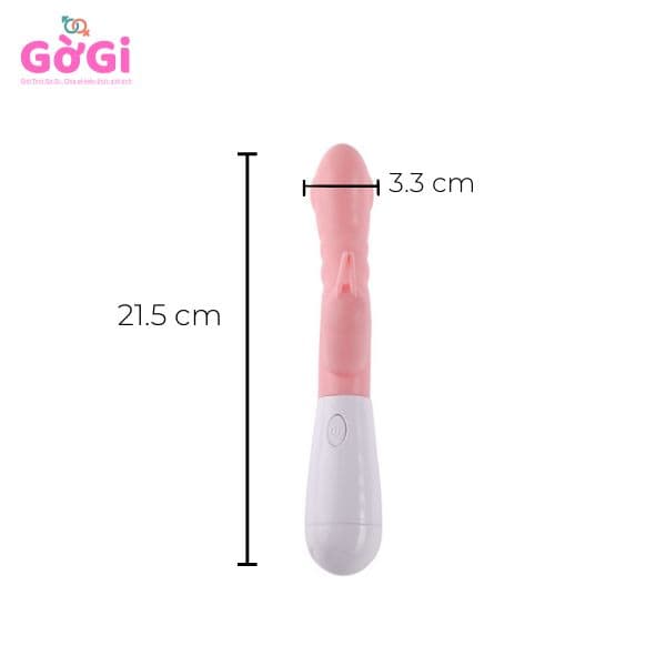 Máy rung hai đầu dùng pin tai thỏ rung mạnh mát-xa, đồ chơi tình dục cho nữ