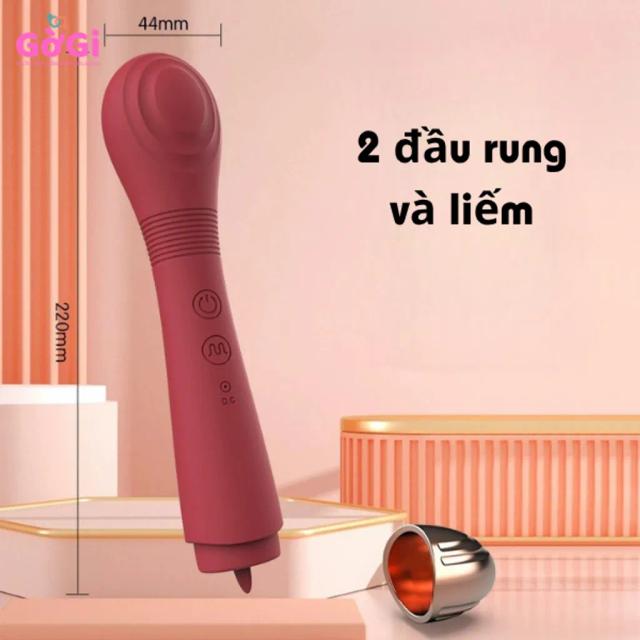 Máy Rung 2 Đầu Liếm & Rung 24 Chế Độ – Kích Thích Kép