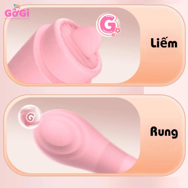 Máy Rung 2 Đầu Liếm & Rung 24 Chế Độ – Kích Thích Kép