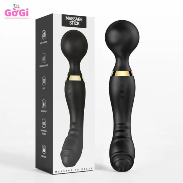 Máy Rung 2 Đầu Silicon Cao Cấp Kích Thích Kép Rung Cực Mạnh