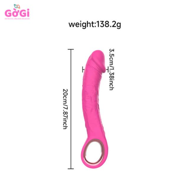 Dương Vật Giả Rung Silicone Cao Cấp Có Tay Cầm Rung Cực Mạnh