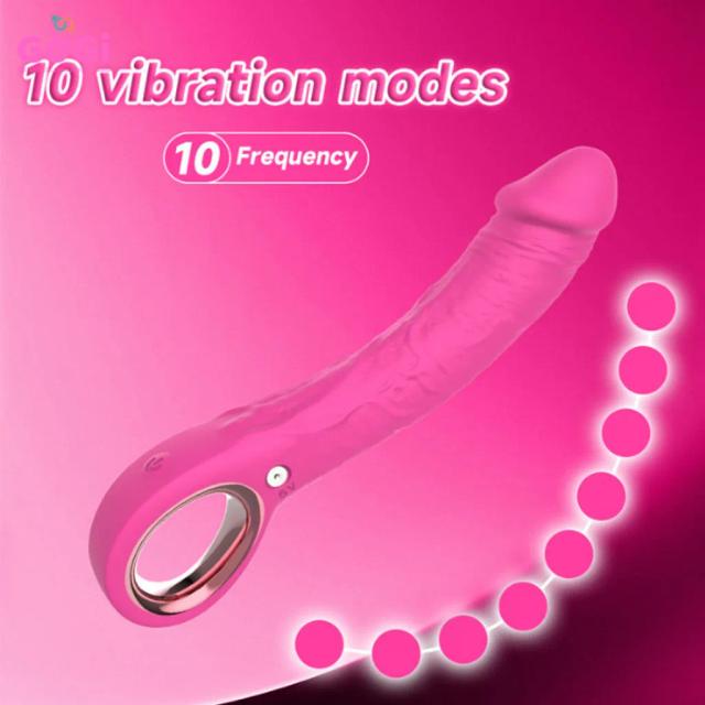 Dương Vật Giả Rung Silicone Cao Cấp Có Tay Cầm Rung Cực Mạnh