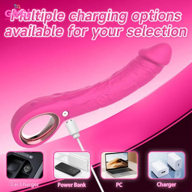 Dương Vật Giả Rung Silicone Cao Cấp Có Tay Cầm Rung Cực Mạnh