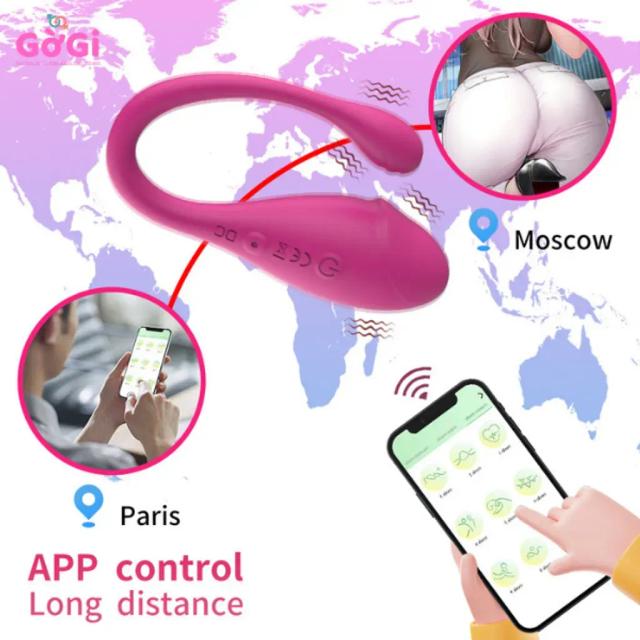 Trứng Rung Mini APP 9 Chế Độ Điều Khiển Từ Xa