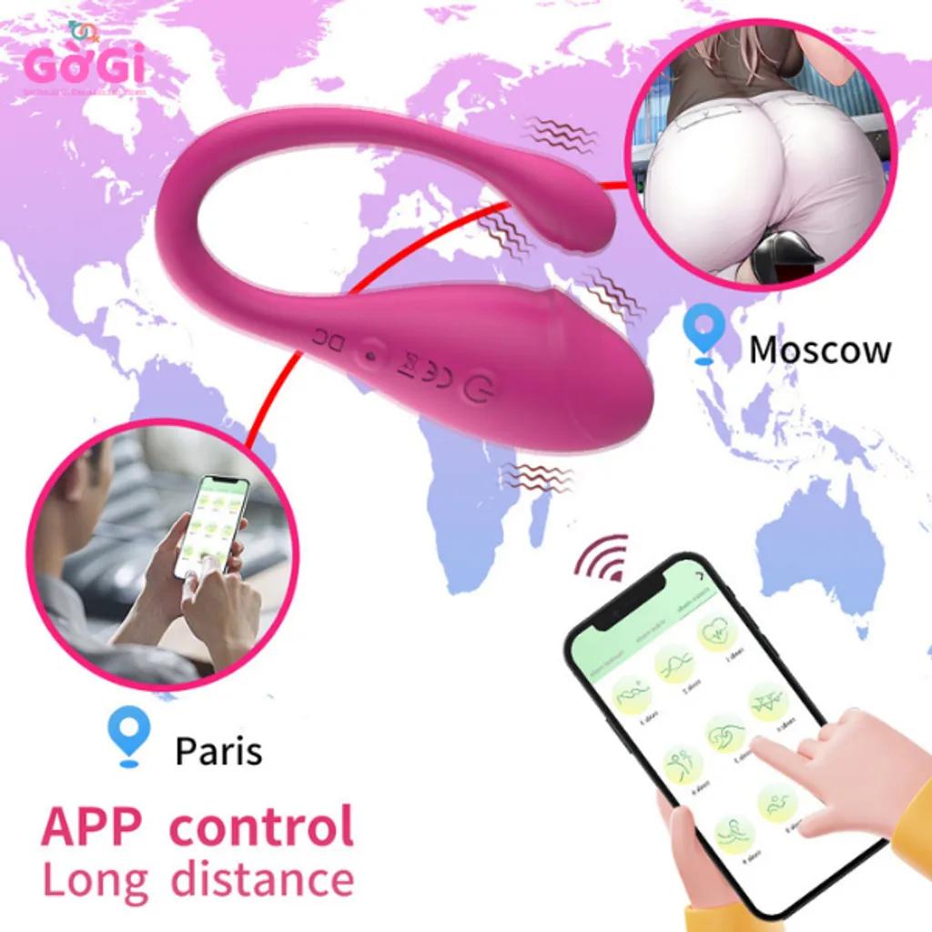 Trứng Rung Mini APP 9 Chế Độ Điều Khiển Từ Xa
