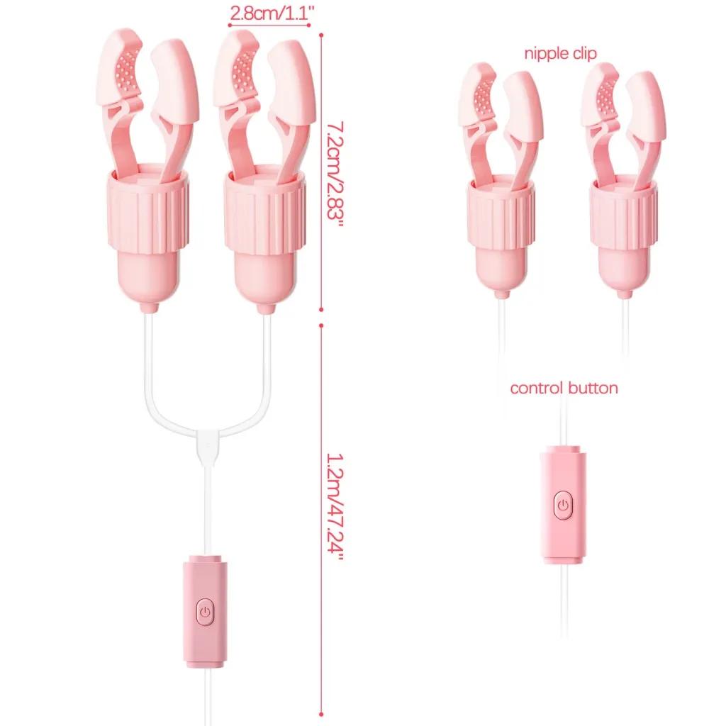 Kẹp Vú Rung Đôi 12 Chế Độ Có Dây Cắm USB