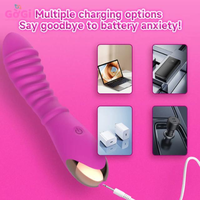 Dương Vật Giả Rung Silicone Cao Cấp Thân Xoắn Ốc – 20 Chế Độ Rung Mạnh, Êm Ái, Sạc USB, Chống Nước