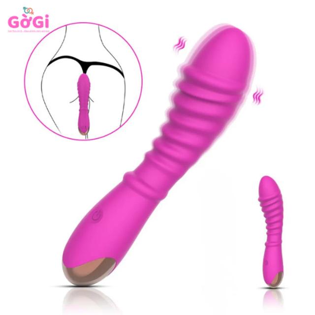 Dương Vật Giả Rung Silicone Cao Cấp Thân Xoắn Ốc – 20 Chế Độ Rung Mạnh, Êm Ái, Sạc USB, Chống Nước