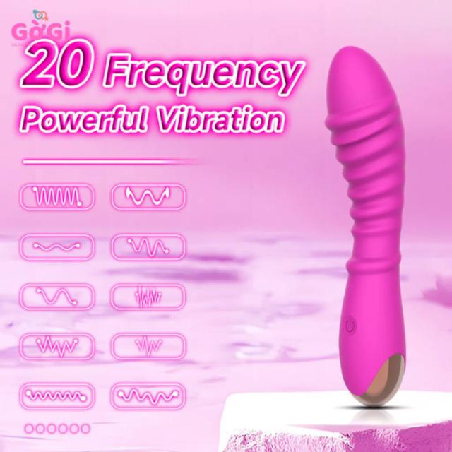 Dương Vật Giả Rung Silicone Cao Cấp Thân Xoắn Ốc – 20 Chế Độ Rung Mạnh, Êm Ái, Sạc USB, Chống Nước