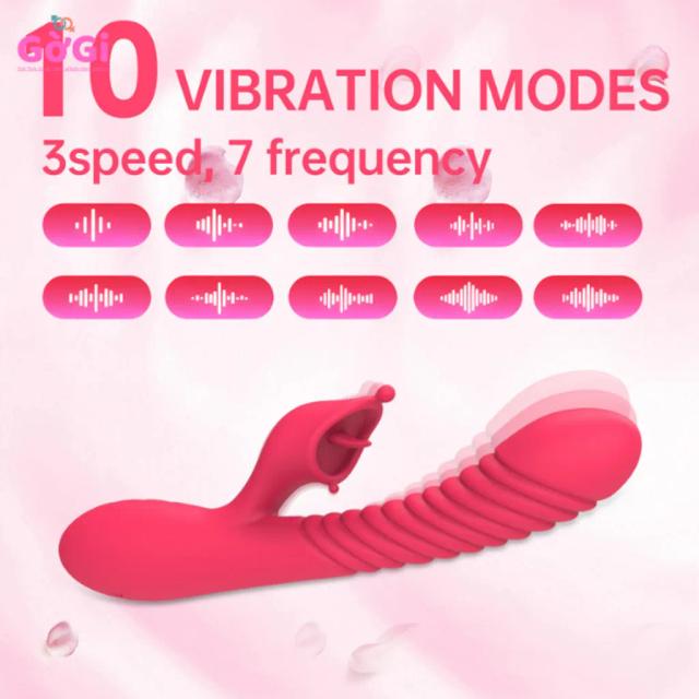 Máy Rung 2 Đầu Silicone Cao Cấp – Xoắn Ốc Kép Kích Thích Điểm G, Sưởi Ấm