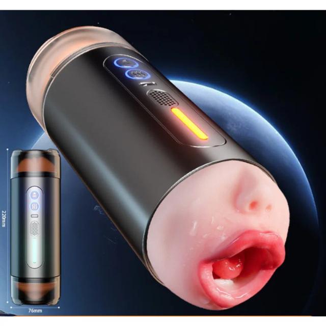 Cốc Thủ Dâm 2 Đầu Cao Cấp – Âm Đạo & Miệng Giả Có Rung, Co Bóp