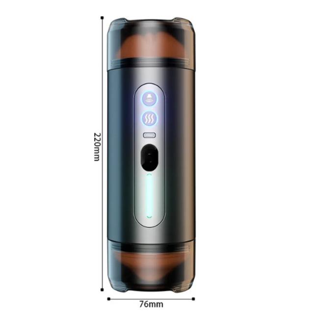 Cốc Thủ Dâm 2 Đầu Cao Cấp – Âm Đạo & Miệng Giả Có Rung, Co Bóp