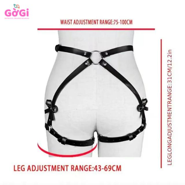 Xích Dây Da Gợi Cảm Nơ Bướm + Còng Tay Cosplay Cá Tính