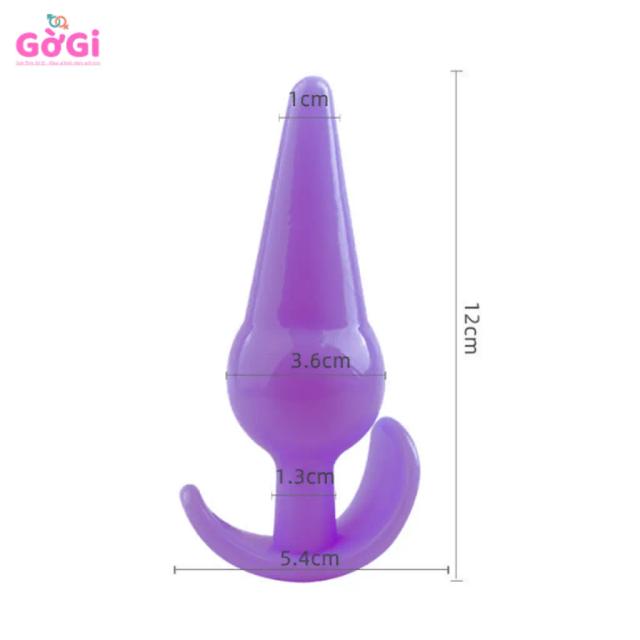 Nút Bịt Hậu Môn Silicon Mềm Size Lớn – Đế Chặn An Toàn Màu Tím