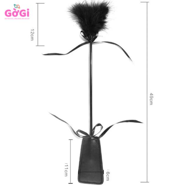 ROI Da 2 Đầu Lông & Da BDSM Mềm Mại & Mạnh Mẽ, Dài 49cm