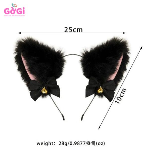 Set Cosplay Gợi Cảm Tai Mèo + Đuôi Cáo + Kẹp Nhũ Hoa + Choker – Combo Đồ Chơi Cosplay 4 Món